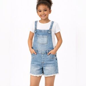 Cat & Jack Denim Short Overalls Size 10/12